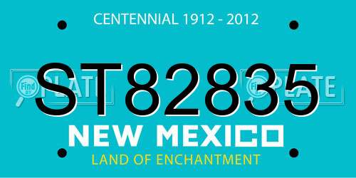 ST82835 New Mexico License Plate