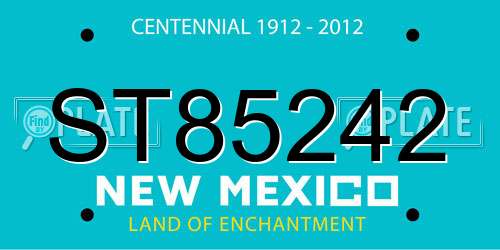 ST85242 New Mexico License Plate