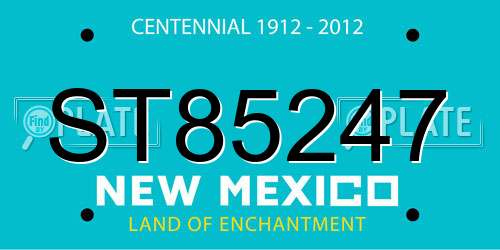 ST85247 New Mexico License Plate