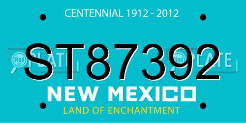 ST87392 New Mexico License Plate