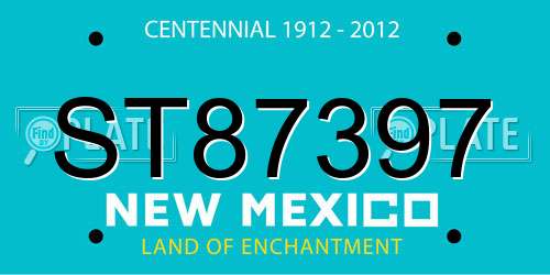 ST87397 New Mexico License Plate