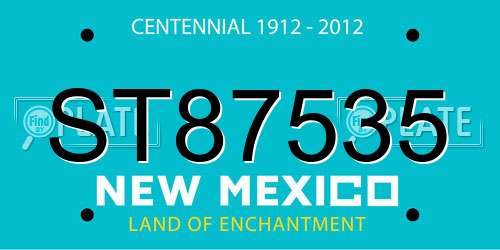 ST87535 New Mexico License Plate