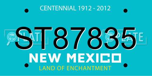 ST87835 New Mexico License Plate
