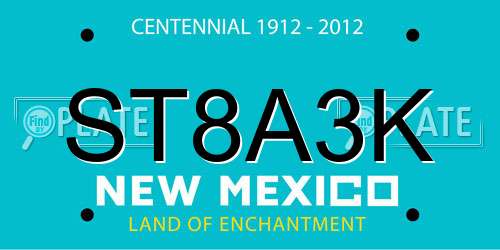 ST8A3K New Mexico License Plate