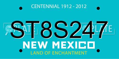 ST8S247 New Mexico License Plate