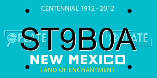 ST9B0A New Mexico License Plate