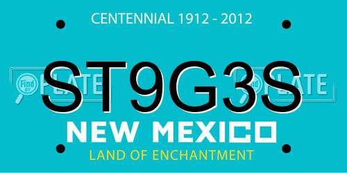 ST9G3S New Mexico License Plate