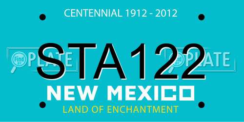 STA122 New Mexico License Plate