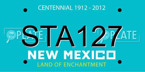 STA127 New Mexico License Plate