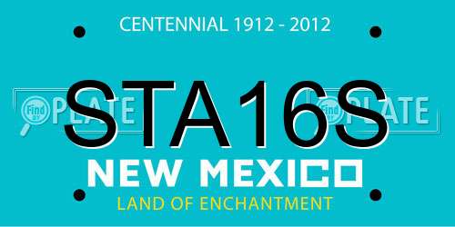 STA16S New Mexico License Plate