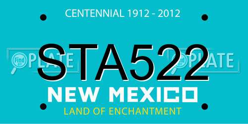 STA522 New Mexico License Plate
