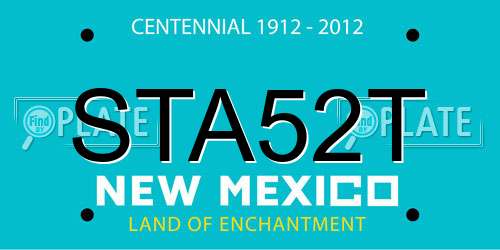 STA52T New Mexico License Plate