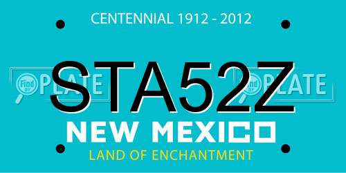 STA52Z New Mexico License Plate
