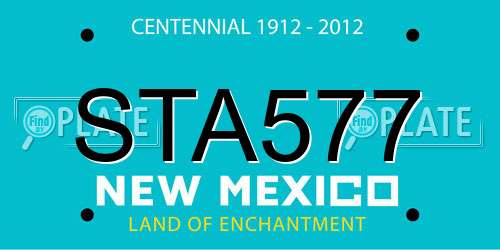 STA577 New Mexico License Plate