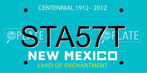 STA57T New Mexico License Plate