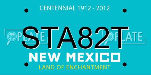 STA82T New Mexico License Plate