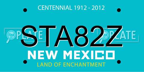 STA82Z New Mexico License Plate