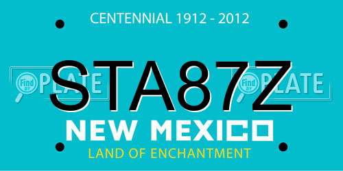STA87Z New Mexico License Plate