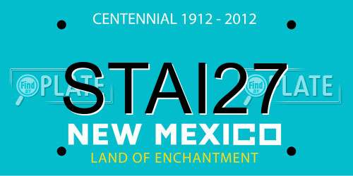 STAI27 New Mexico License Plate