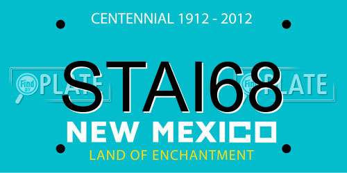 STAI68 New Mexico License Plate