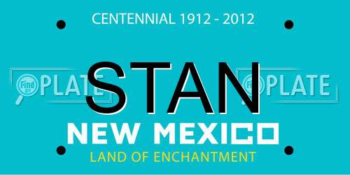 STAN New Mexico License Plate