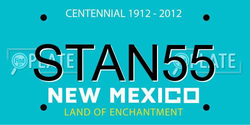STAN55 New Mexico License Plate