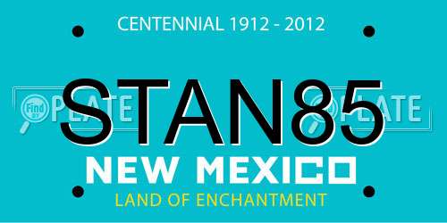 STAN85 New Mexico License Plate
