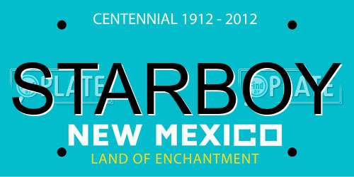 STARBOY New Mexico License Plate