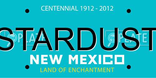 STARDUST New Mexico License Plate