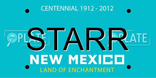 STARR New Mexico License Plate