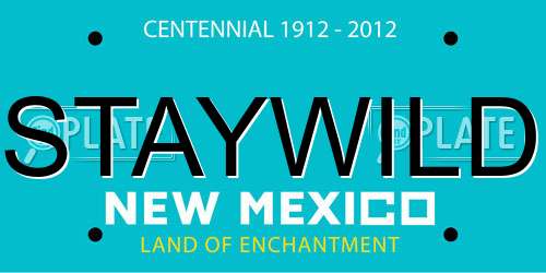 STAYWILD New Mexico License Plate