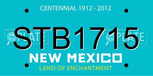 STB1715 New Mexico License Plate