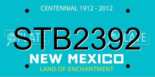 STB2392 New Mexico License Plate