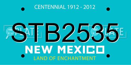 STB2535 New Mexico License Plate