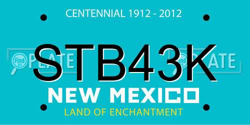 STB43K New Mexico License Plate