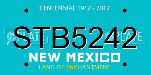 STB5242 New Mexico License Plate