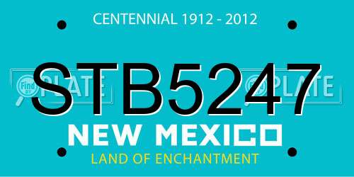 STB5247 New Mexico License Plate