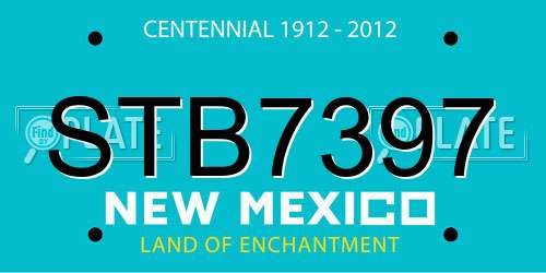 STB7397 New Mexico License Plate