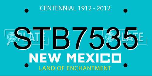 STB7535 New Mexico License Plate