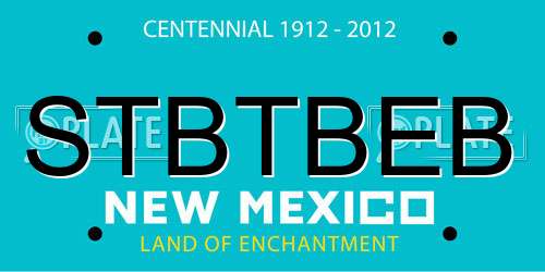 STBTBEB New Mexico License Plate