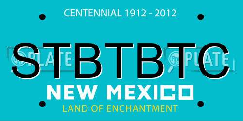 STBTBTC New Mexico License Plate