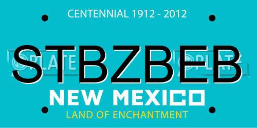 STBZBEB New Mexico License Plate