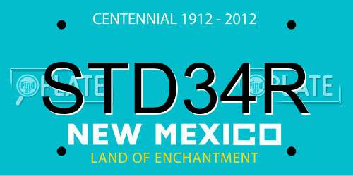 STD34R New Mexico License Plate