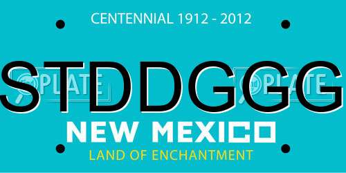 STDDGGG New Mexico License Plate