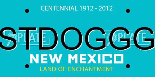 STDOGGG New Mexico License Plate