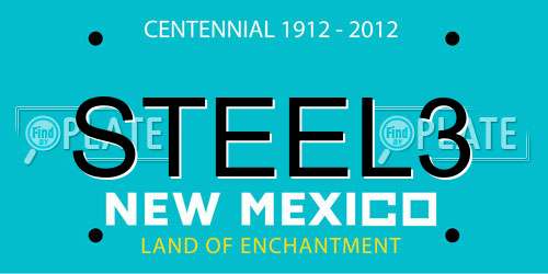 STEEL3 New Mexico License Plate