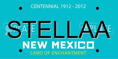 STELLAA New Mexico License Plate