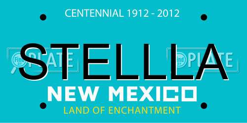 STELLLA New Mexico License Plate