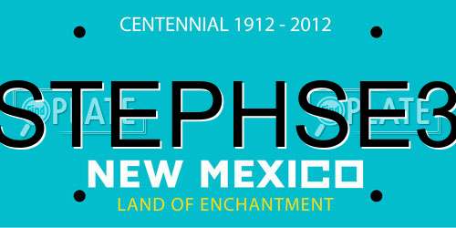 STEPHSE3 New Mexico License Plate