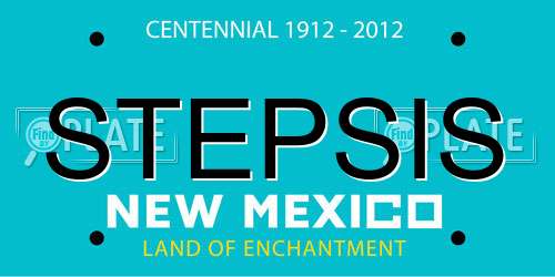 STEPSIS New Mexico License Plate